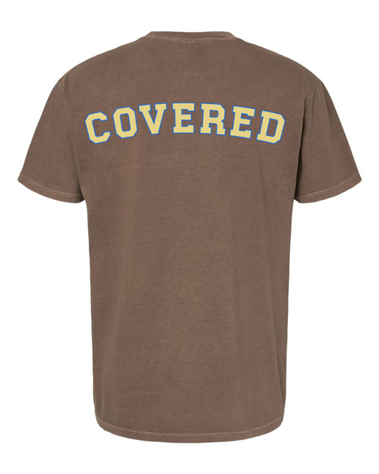CHOCOLATE BROWN WITH YELLOW PRINT