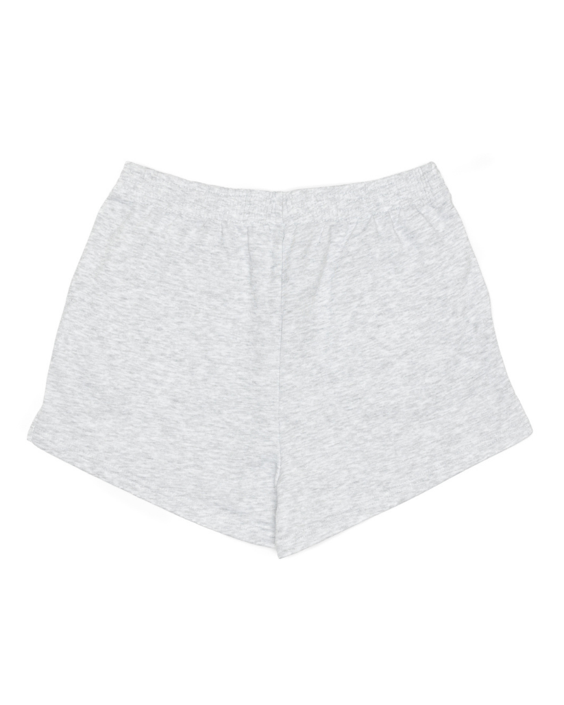 Grey Ladies Short with Brown Print