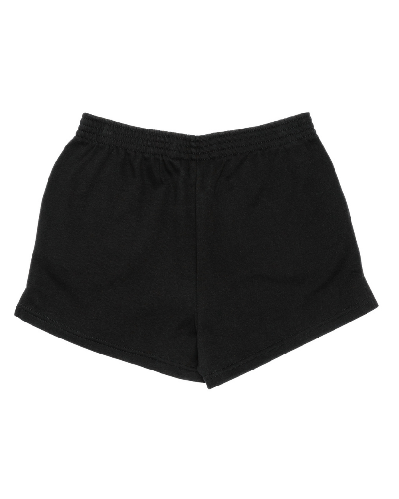 Black Ladies Short with Yellow Print