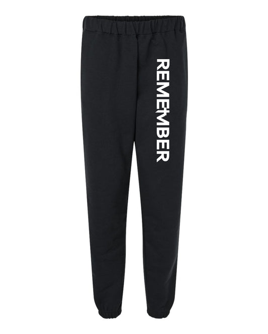 REMEMBER Classic Half Zip Premium Sweatshirts with Matching Sweatpants - Black