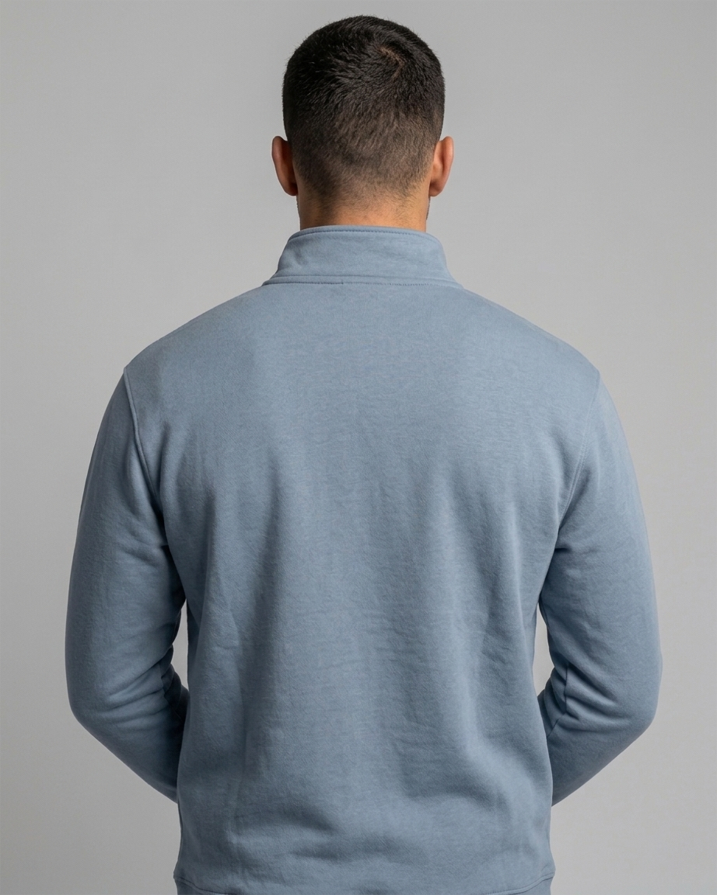 REMEMBER Classic Half Zip Premium Sweatshirts with Matching Sweatpants - Steal Blue