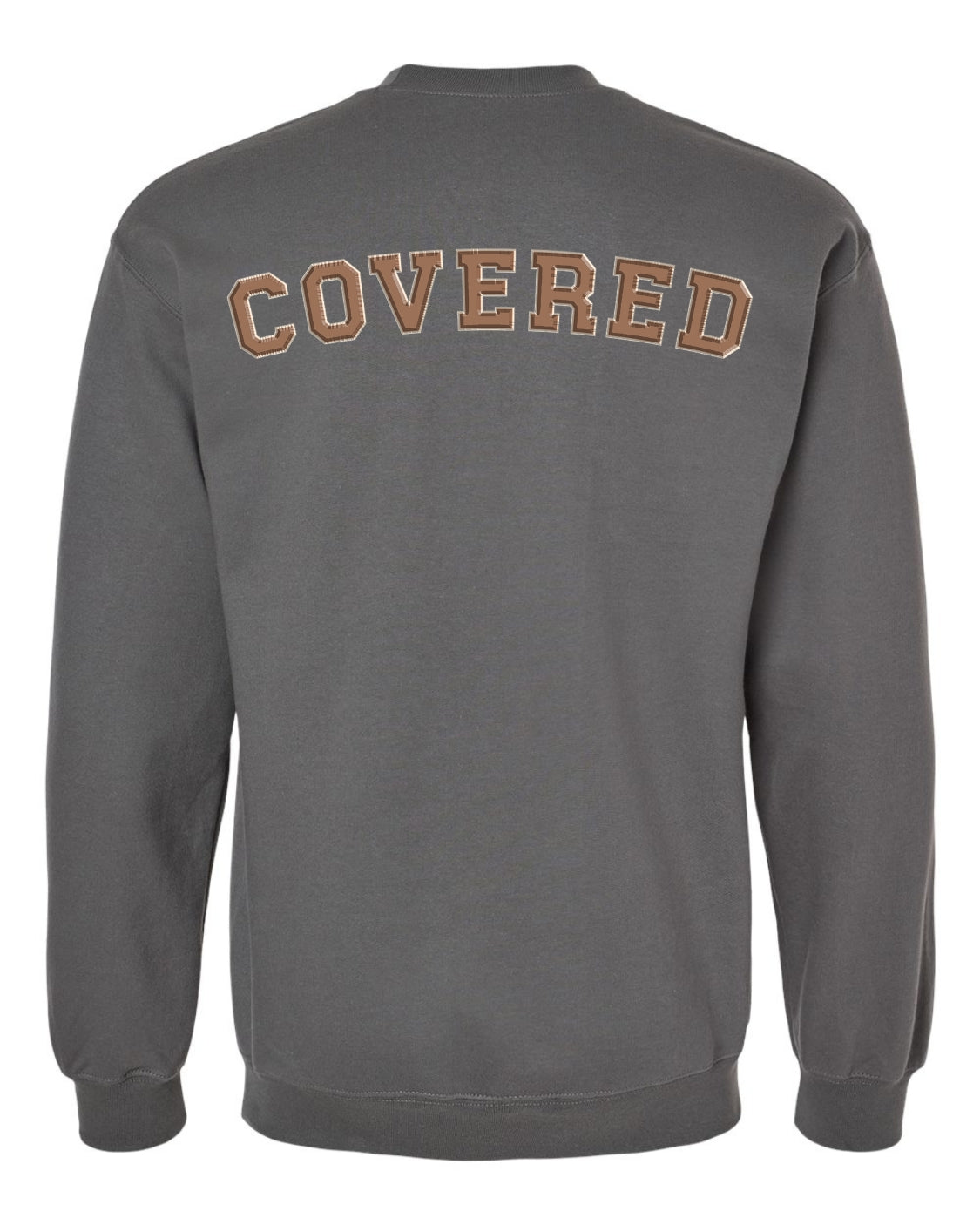Classic Charcoal Sweatshirt With Brown Print