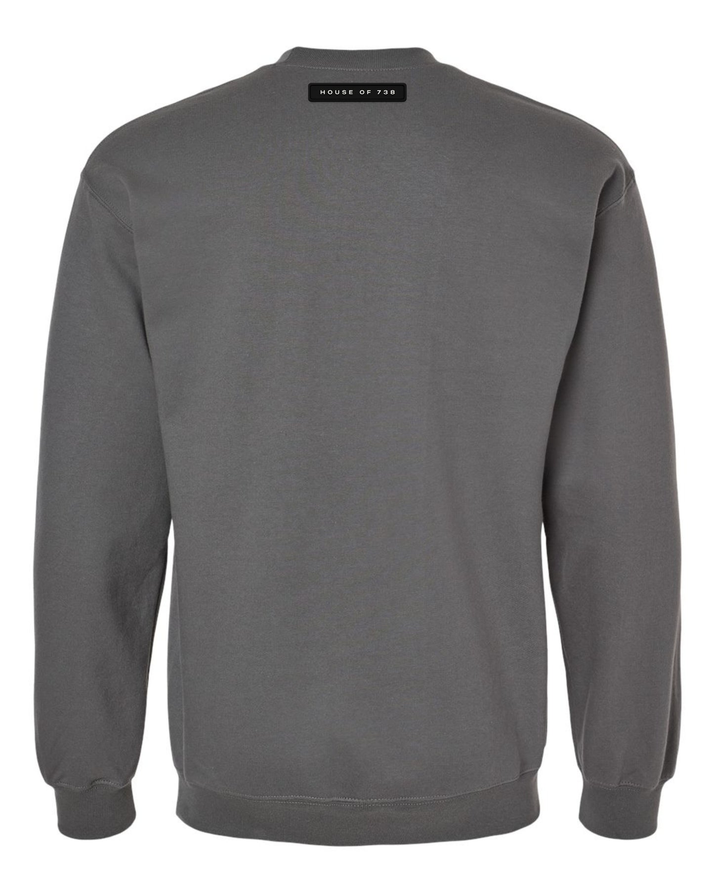 Grey Sweater With Purple Print