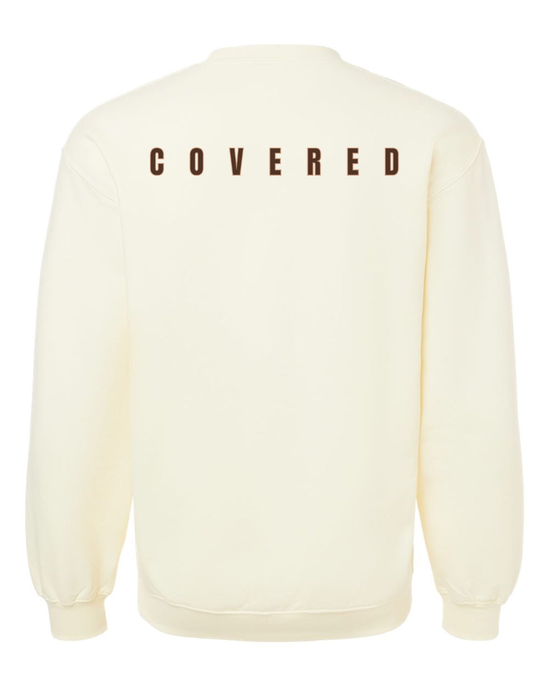 Classic OffWhite Sweatshirt With Brown Print