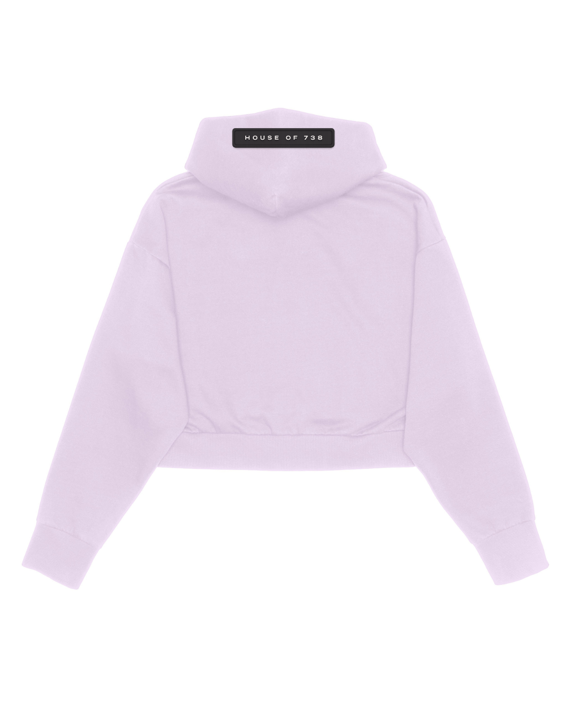 738 URBAN ESSENTIAL PURPLE DROPPED CROP HOODIE