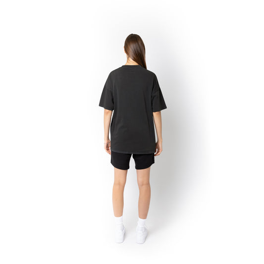 Lifestyle Super Heavyweight Oversized Premium Tee-Acid Black - 738 Women Collection