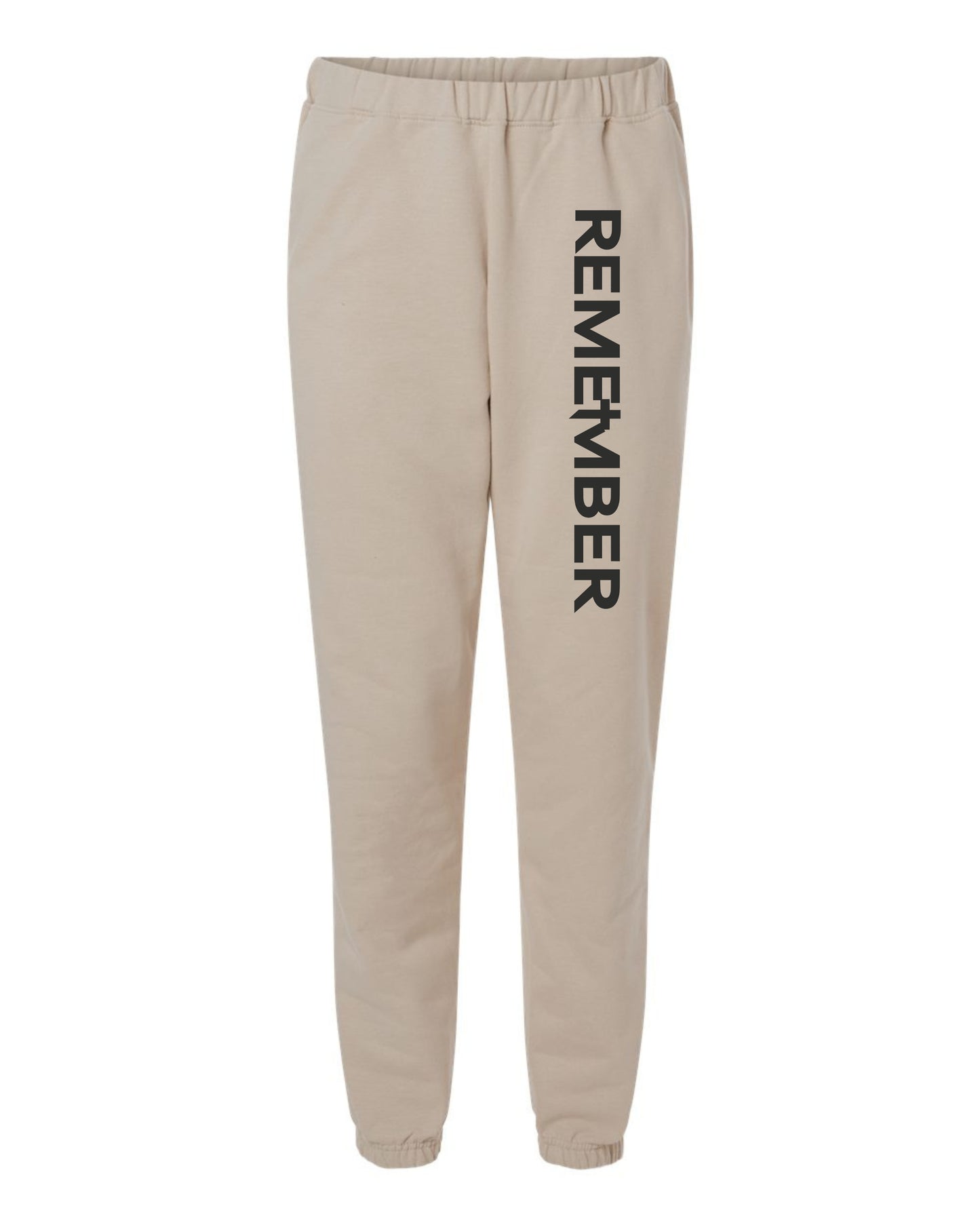 REMEMBER Classic Half Zip Premium Sweatshirts with Matching Sweatpants - Sand