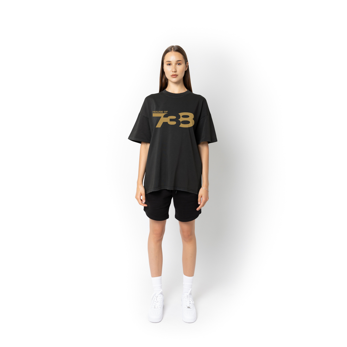 PREMIUM SUPER HEAVY OVERSIZED GREY TEE - 738 Collections
