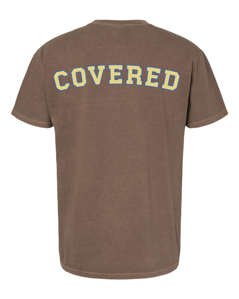 CHOCOLATE BROWN WITH YELLOW PRINT