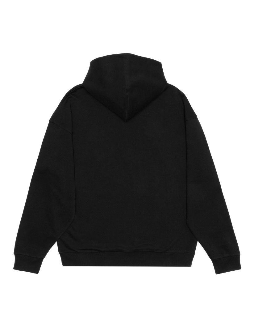 Black Half Zip Hoddie and Short with Brown Print