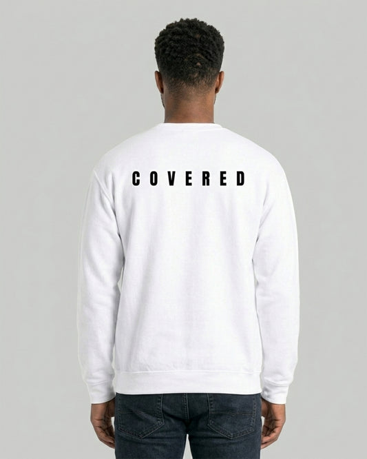 MIDWEIGHT CVRD - COVERED CREW SWEATSHIRT - WHITE