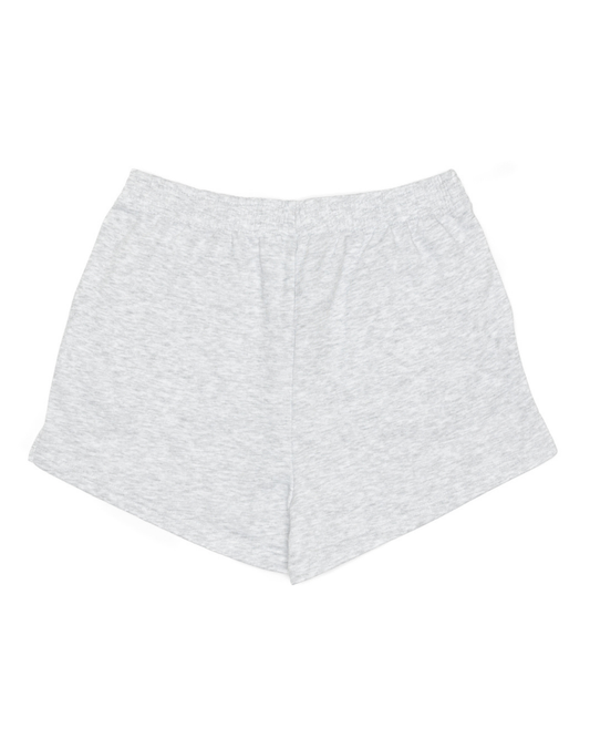 CVRD - COVERED LIGHT GREY LADIES 3" SWEATSHORT - BROWN EMBROIDERED