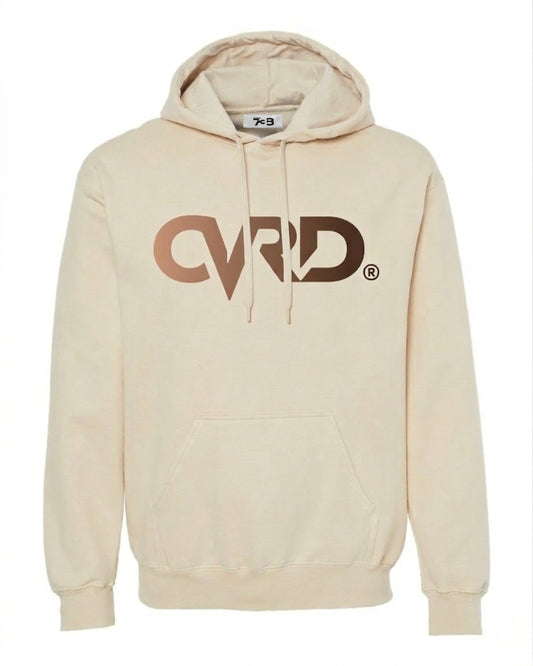 Gildan_SF500_Sand_color_Hoodie_with_Brown_print