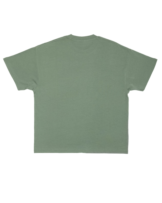 SUPER HEAVY OVERSIZED SAGE TEE AND MATCHING SWEATSHORTS - CVRD - COVERED WHITE EMBROIDERED
