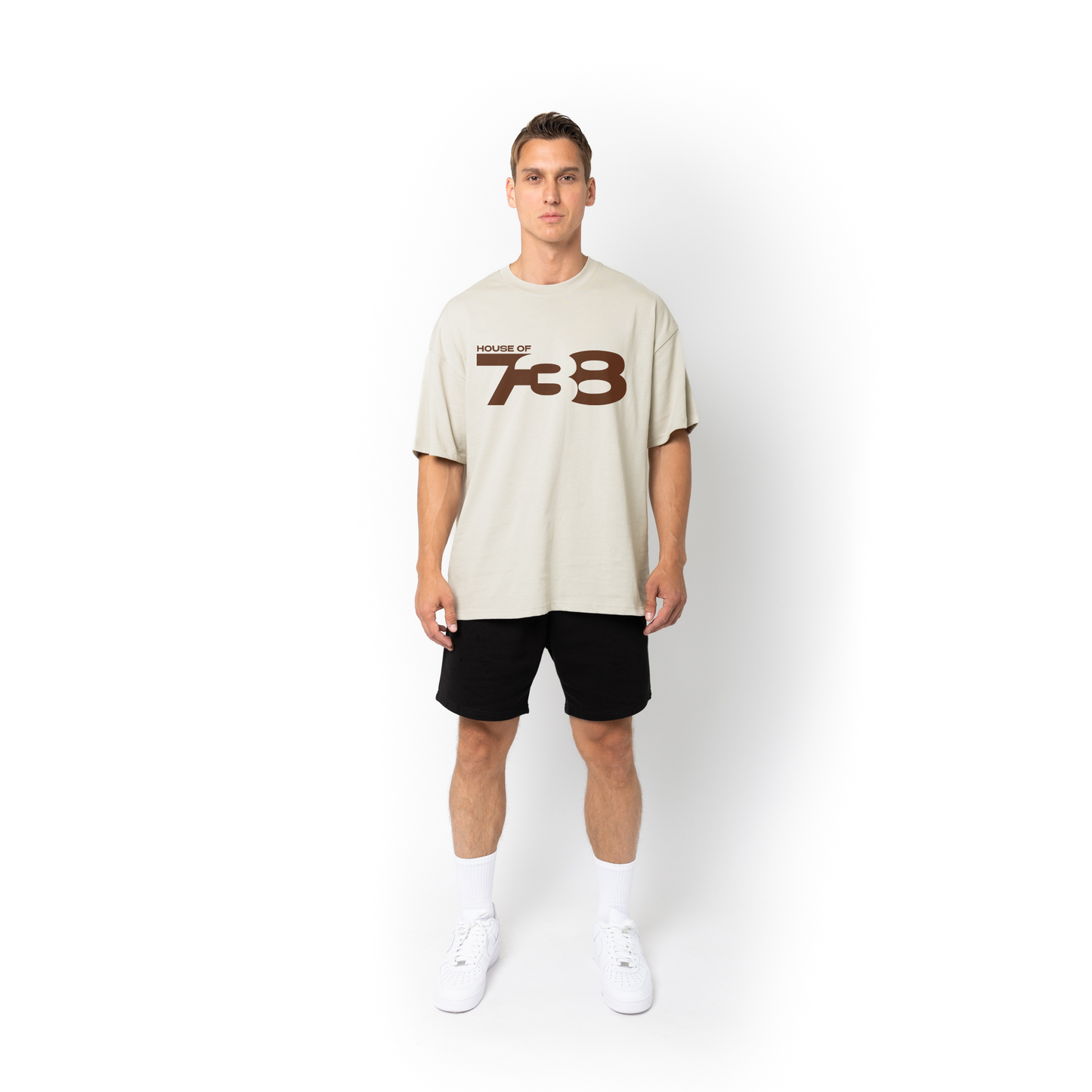 Lifestyle Super Heavyweight Oversized Premium Tee-Oatmeal Men's 738 - Collection
