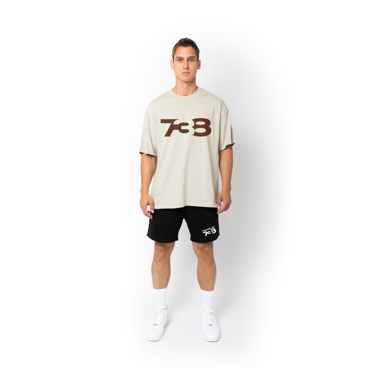 Lifestyle Super Heavyweight Oversized Premium Tee-Oatmeal Men's 738 - Collection