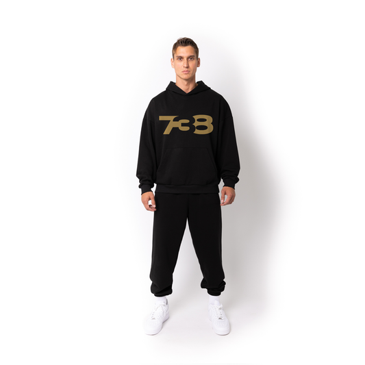 738 URBAN ESSENTIAL DROPPED SHOULDER PREMIUM HOODIE GOLD