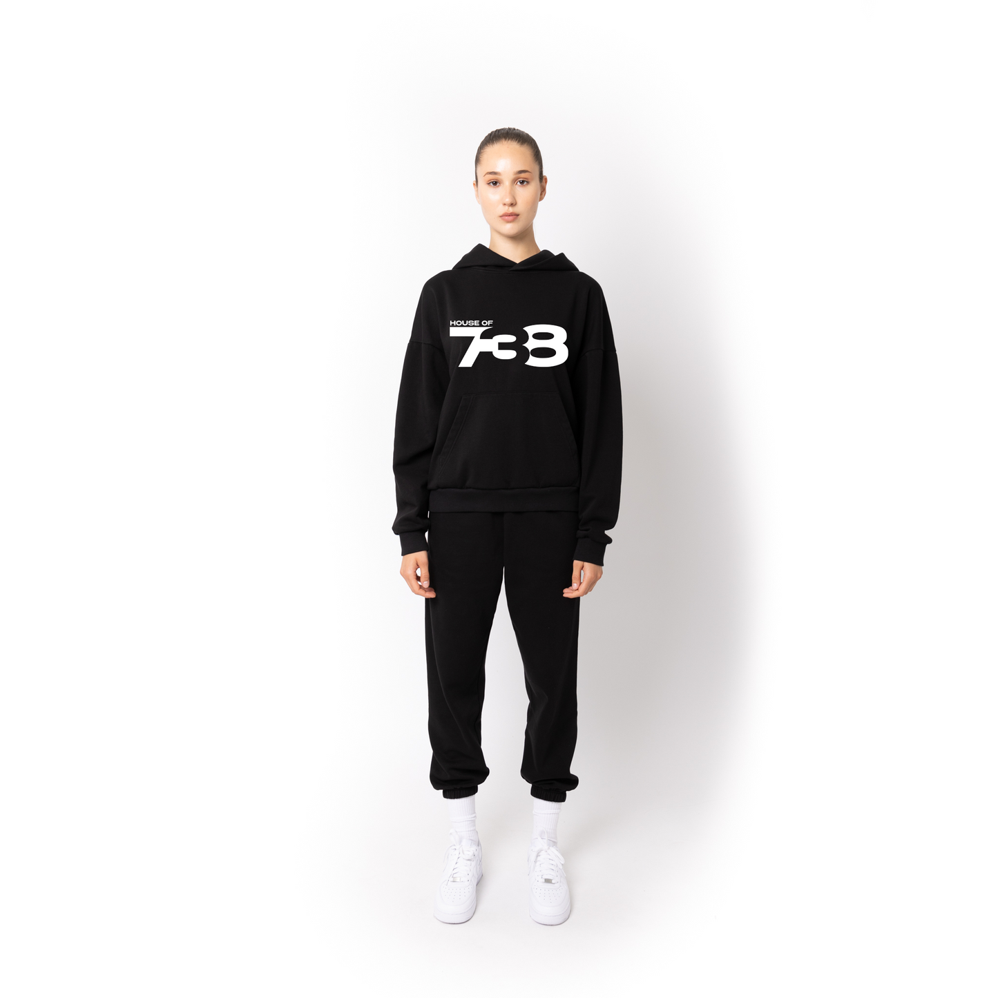 738 URBAN ESSENTIAL DROPPED SHOULDER PREMIUM HOODIE WOMEN