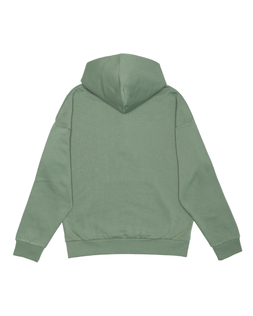 Green Half Zip Hoddie and Short with Brown Print