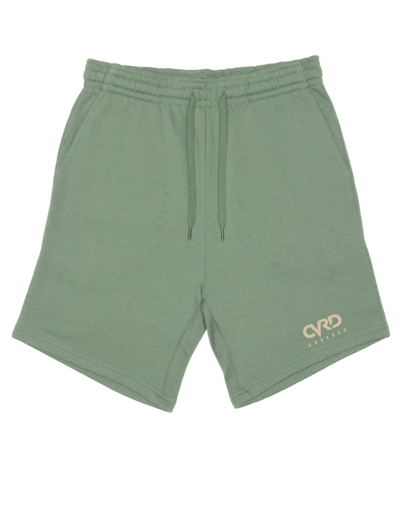 Green Sweatshirt Suit with Camel Print