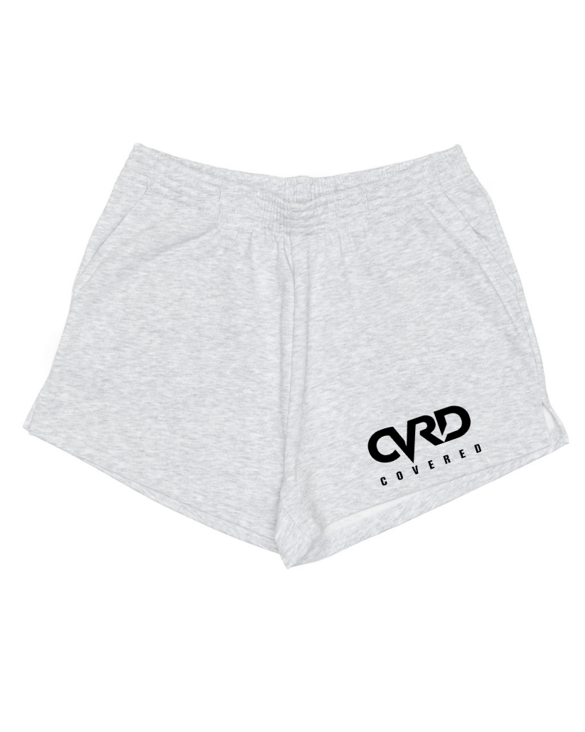 Grey Ladies Short with Black Print