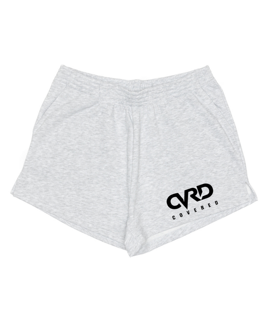 Grey Ladies Short with Black Print