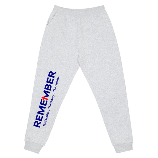 GREY JOGERS WITH THE RED CROSS ON THE LEFT THIGH
