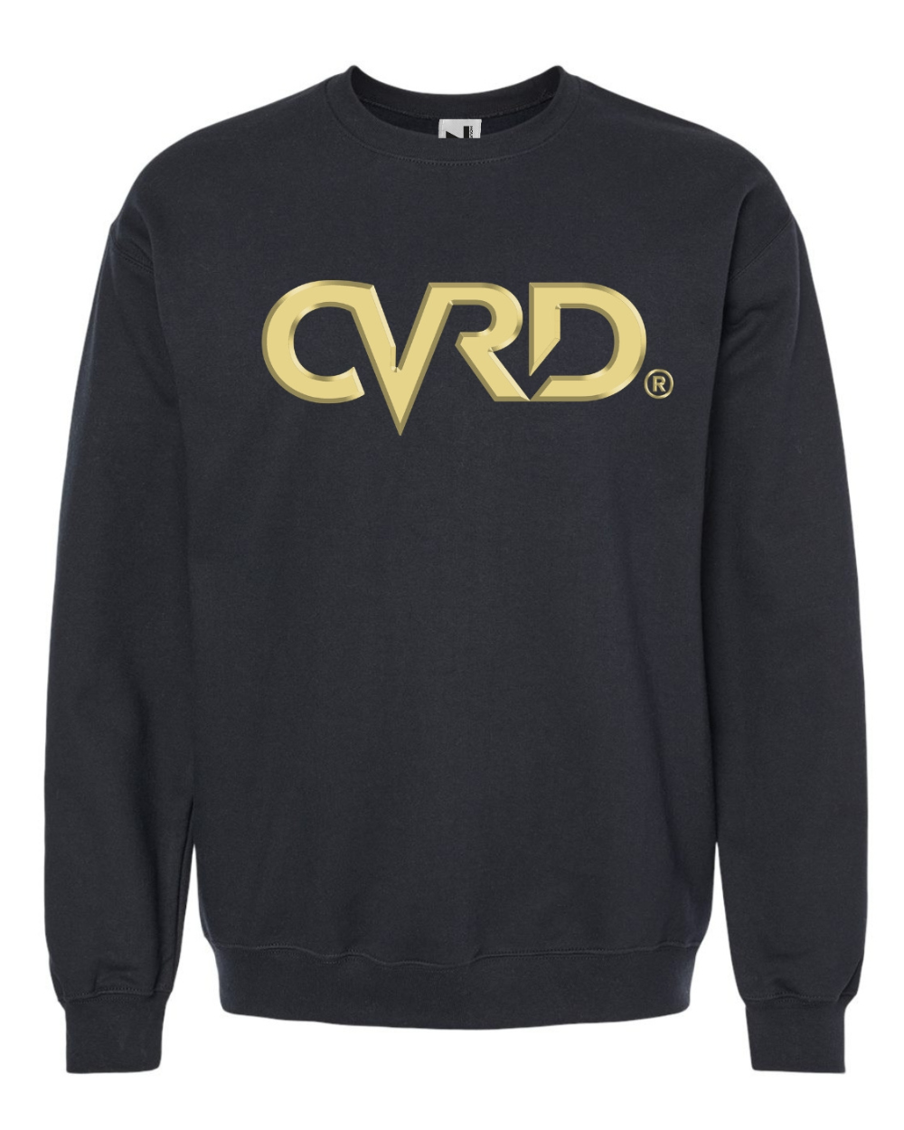 Classic Black Sweatshirt with Sand Print