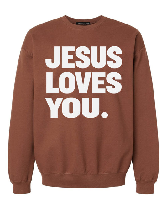 Brown Sweaters With White Print