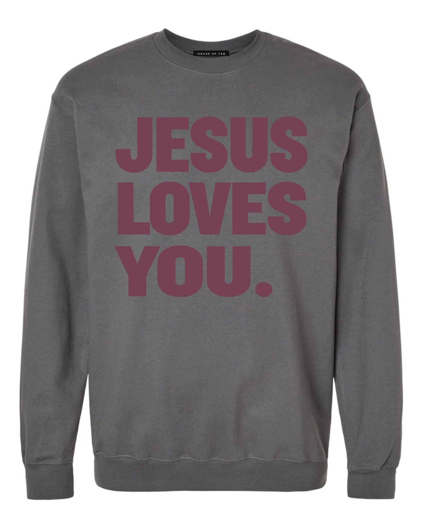 Grey Sweaters With Purple Print