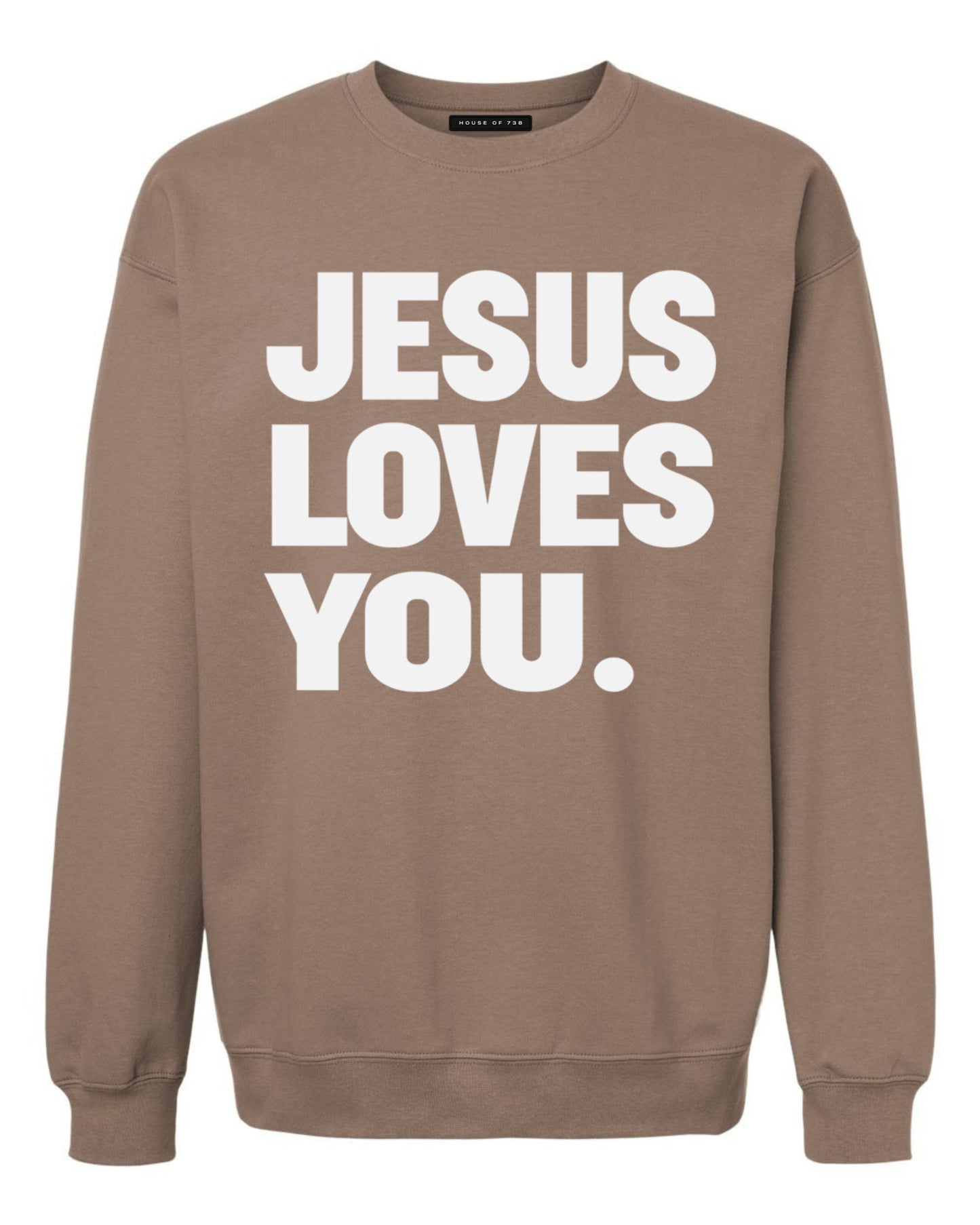 Brown Sweater With White Print