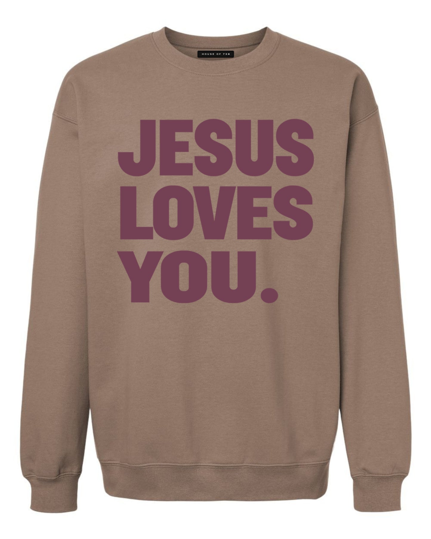 Dark Brown Sweaters With Purple Print