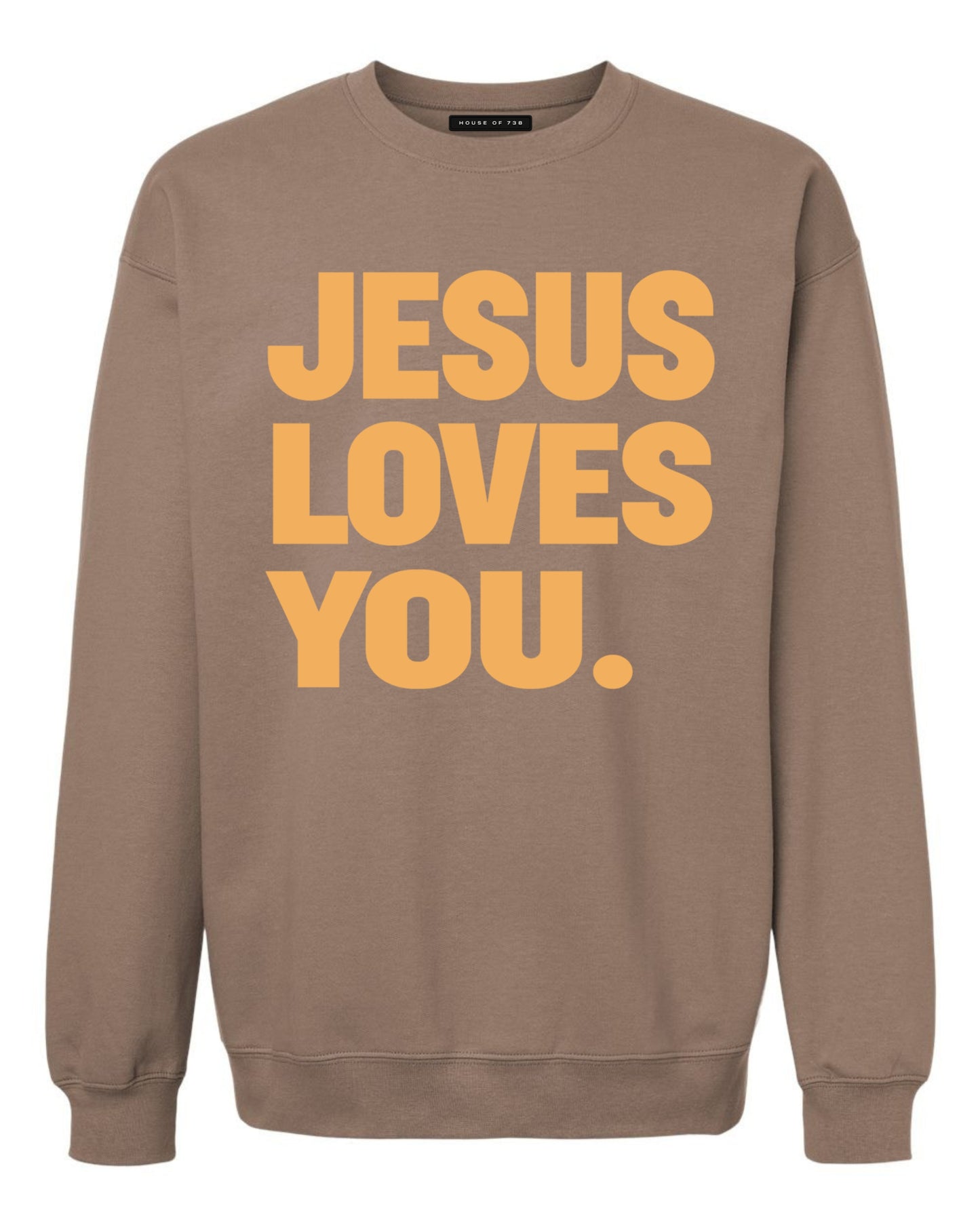 Brown Sweater With Yellow Print
