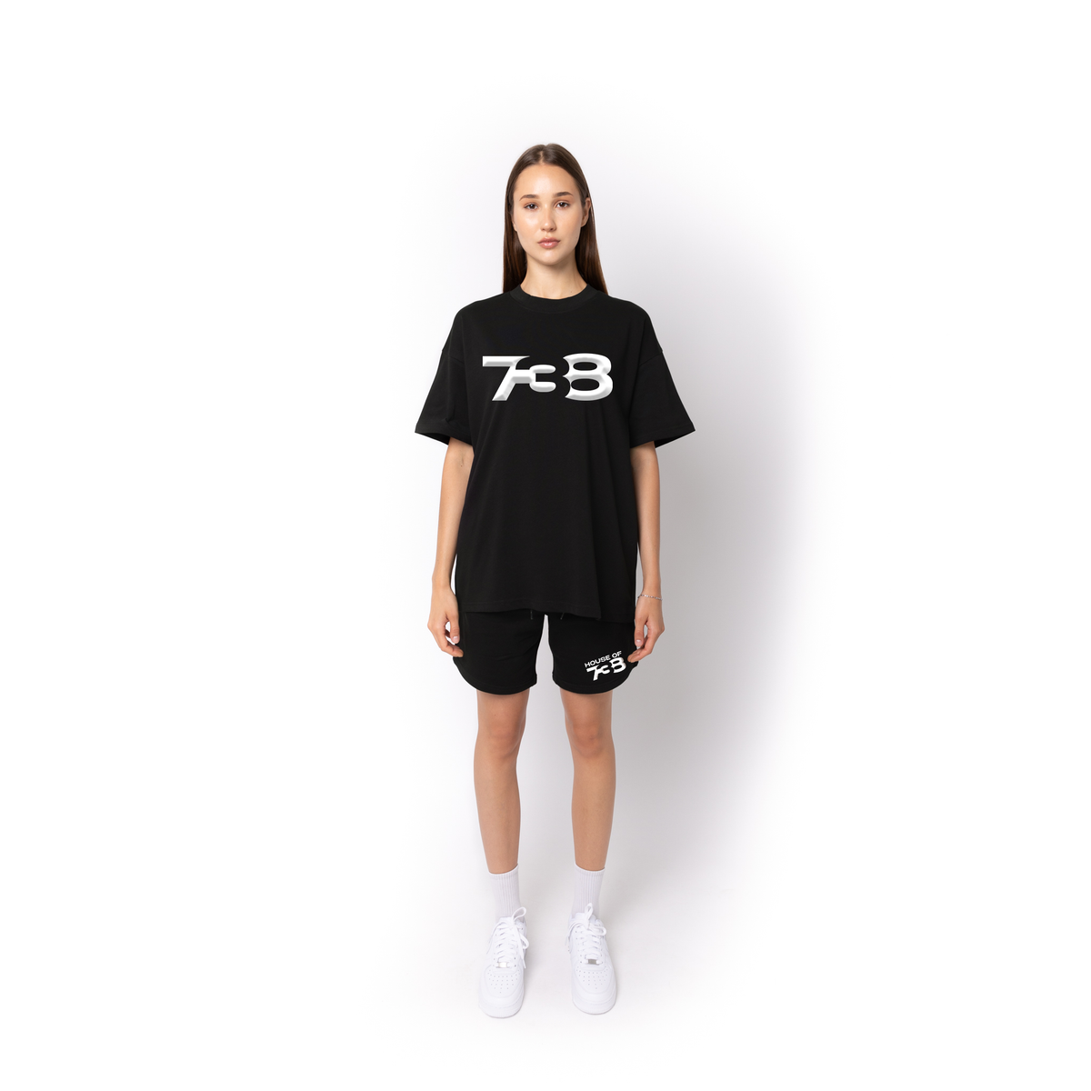 Lifestyle Super Heavyweight Oversized Premium Tee-Black - 738 Women Collection