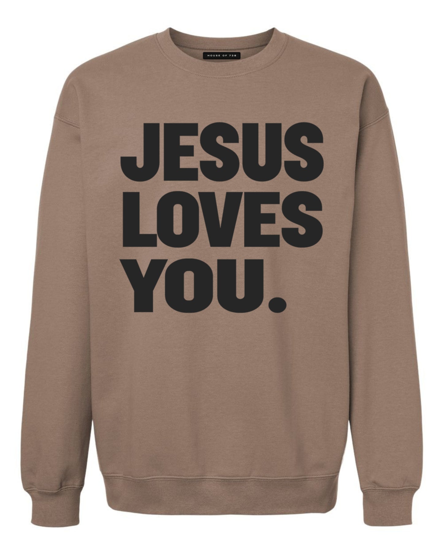 Brown Sweater With Black Print