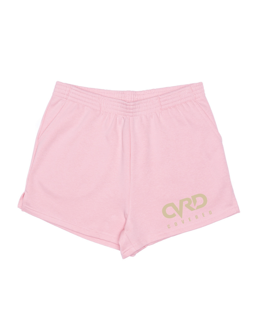 Pink Ladies Short with Camel Print