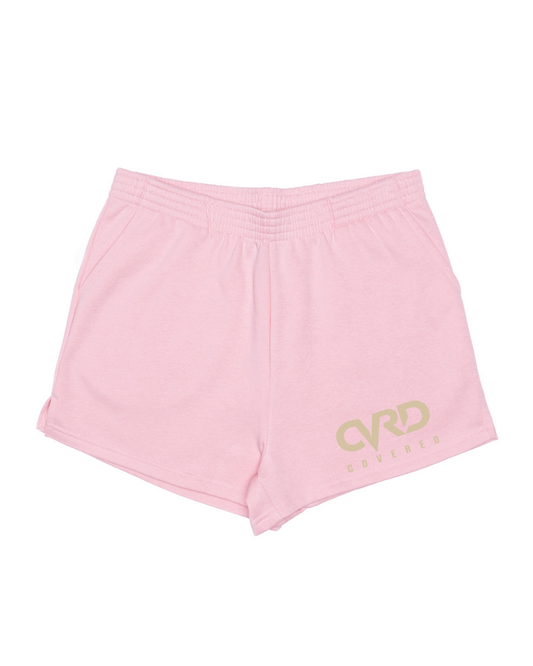 Pink Ladies Short with Camel Print