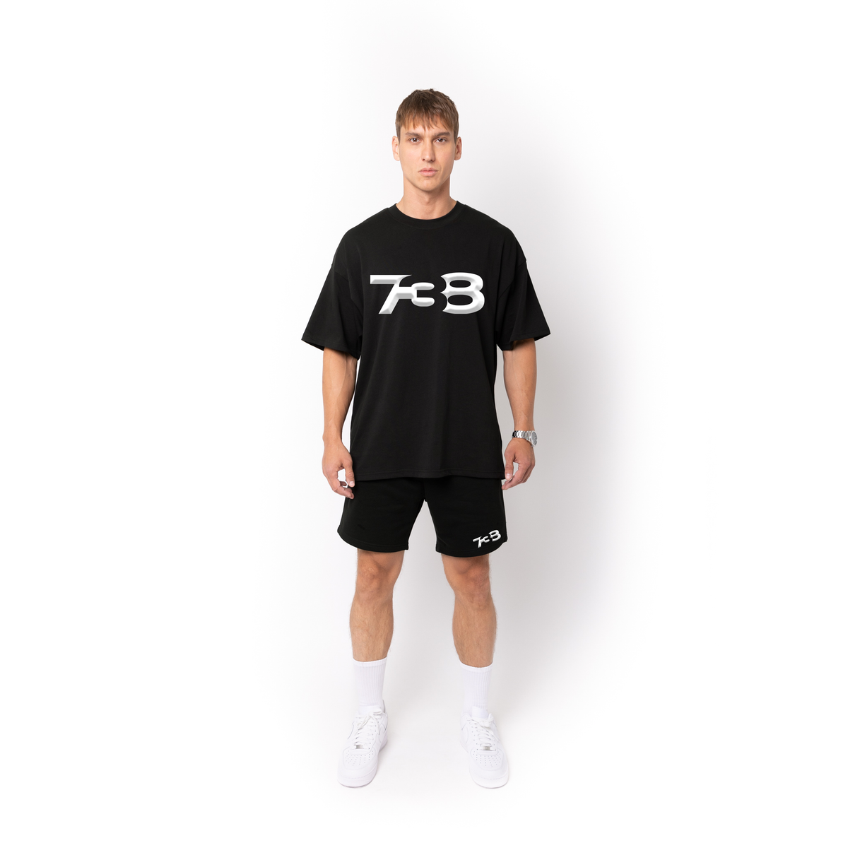 Lifestyle Super Heavyweight Oversized Premium Tee-Black - 738 Men Collection