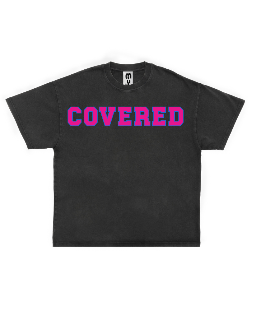 ACID WASH WITH PINK PRINT