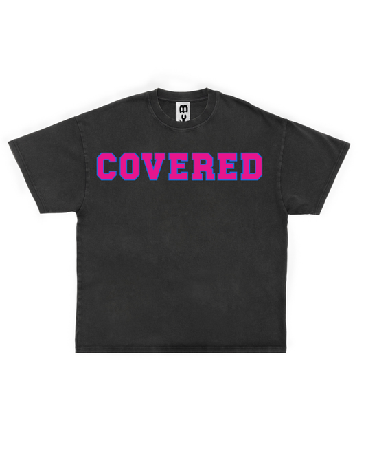 ACID WASH WITH PINK PRINT