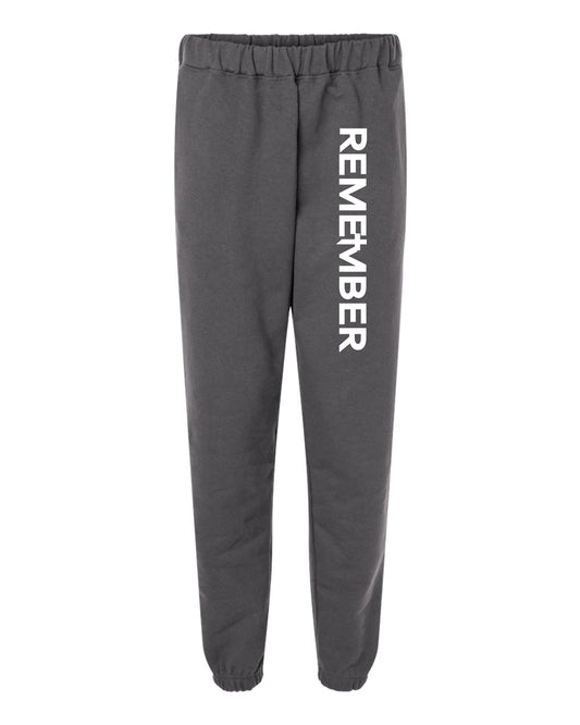 REMEMBER Classic Half Zip Premium Sweatshirts with Matching Sweatpants - Charcoal