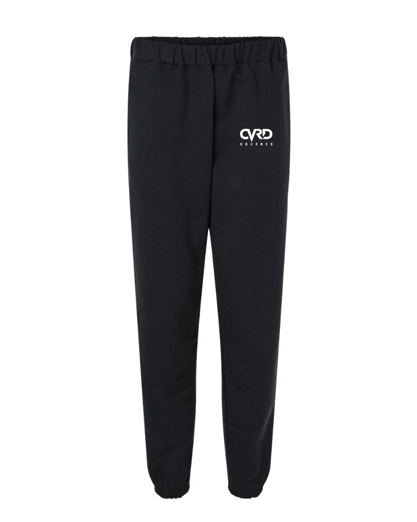 BLACK HALF ZIPPED SWEATER AND PENT WITH WHITE PRINT