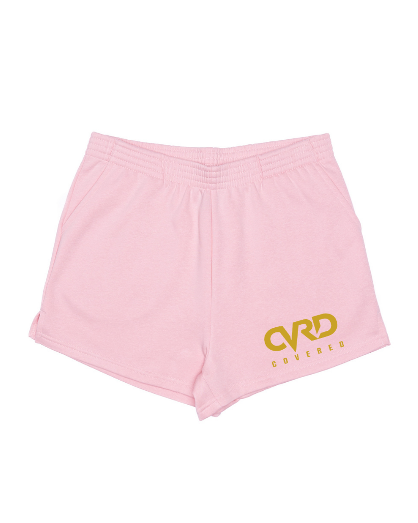 Pink Ladies Short with Yellow Print