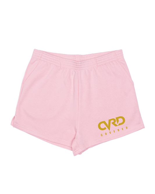 Pink Ladies Short with Yellow Print