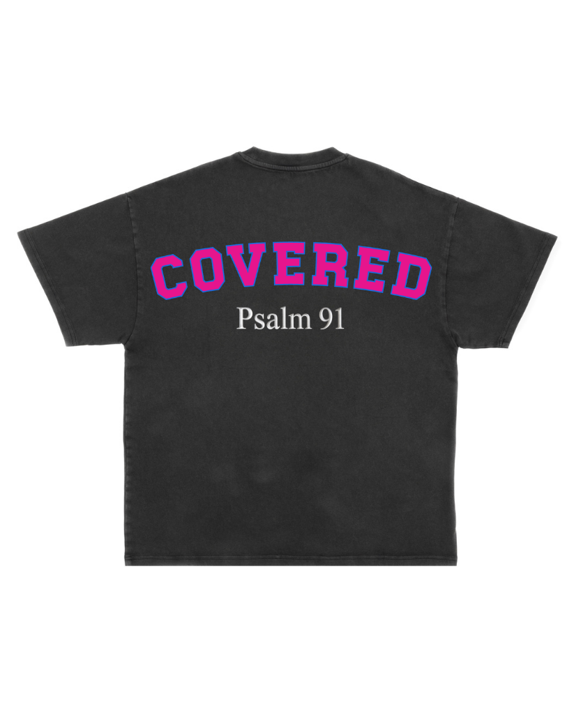 ACID WASH WITH PINK PRINT