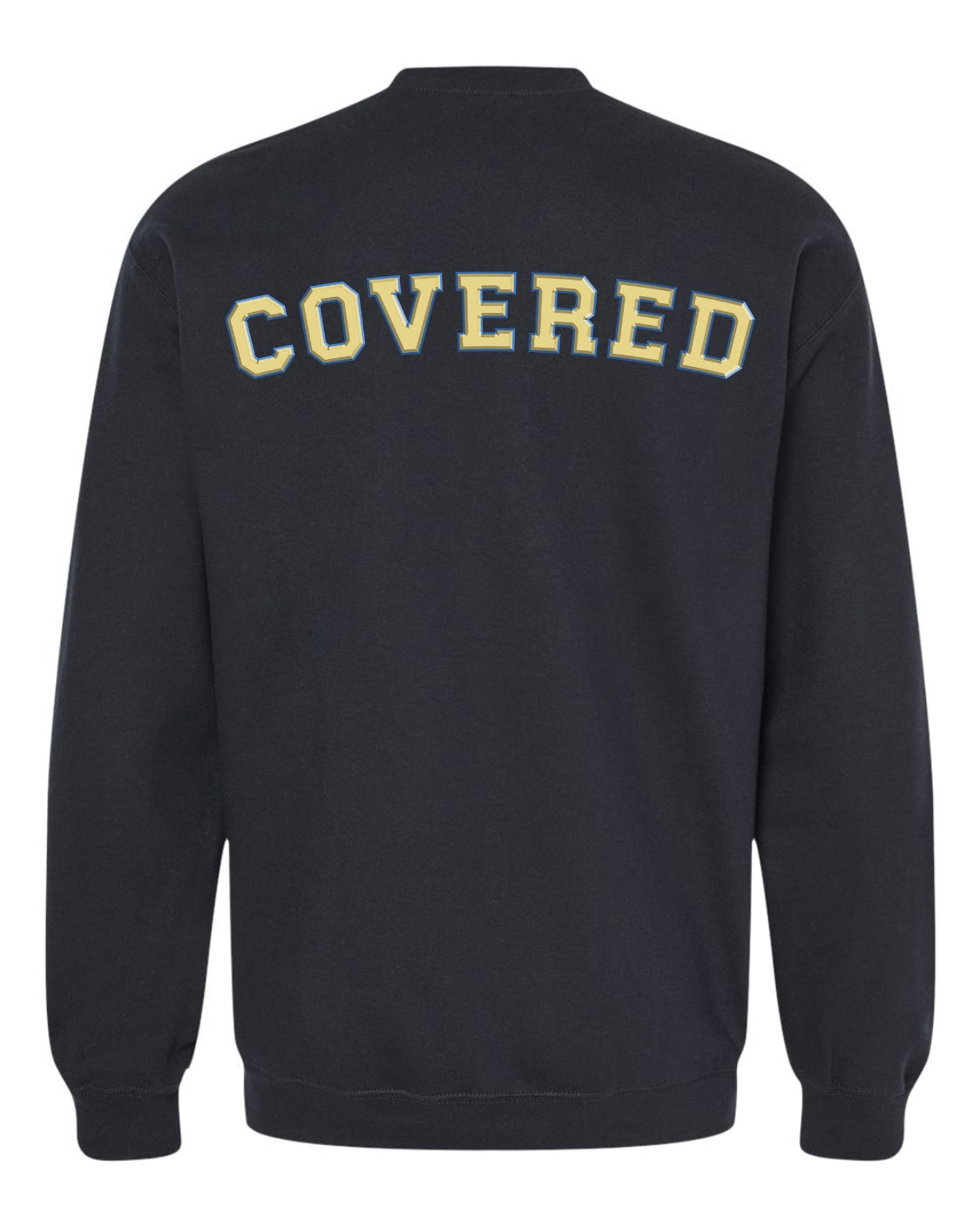 Classic Black Sweatshirt with Sand Print