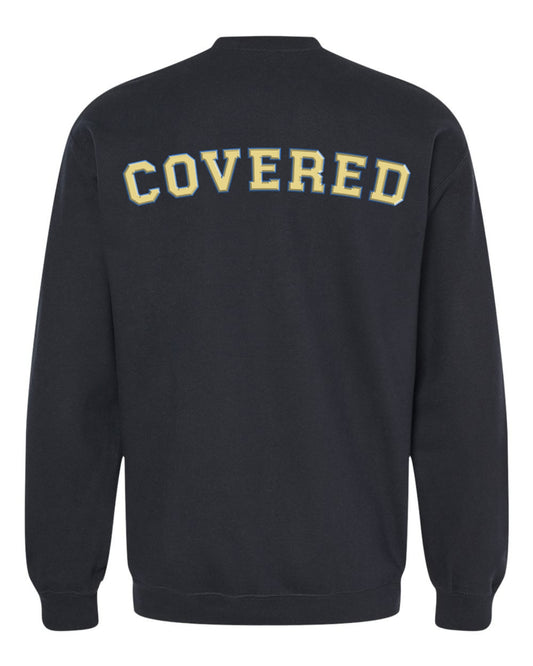 Classic Black Sweatshirt with Sand Print
