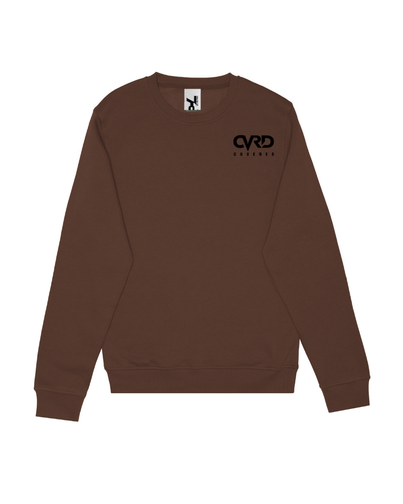 Brown Sweatshirt with Black Print
