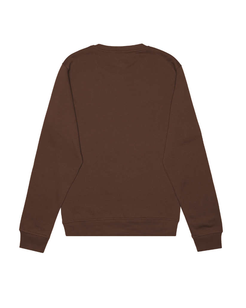 Brown Sweatshirt with Yellow Print