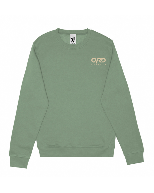 Green Sweatshirt with Camel Print